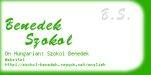 benedek szokol business card